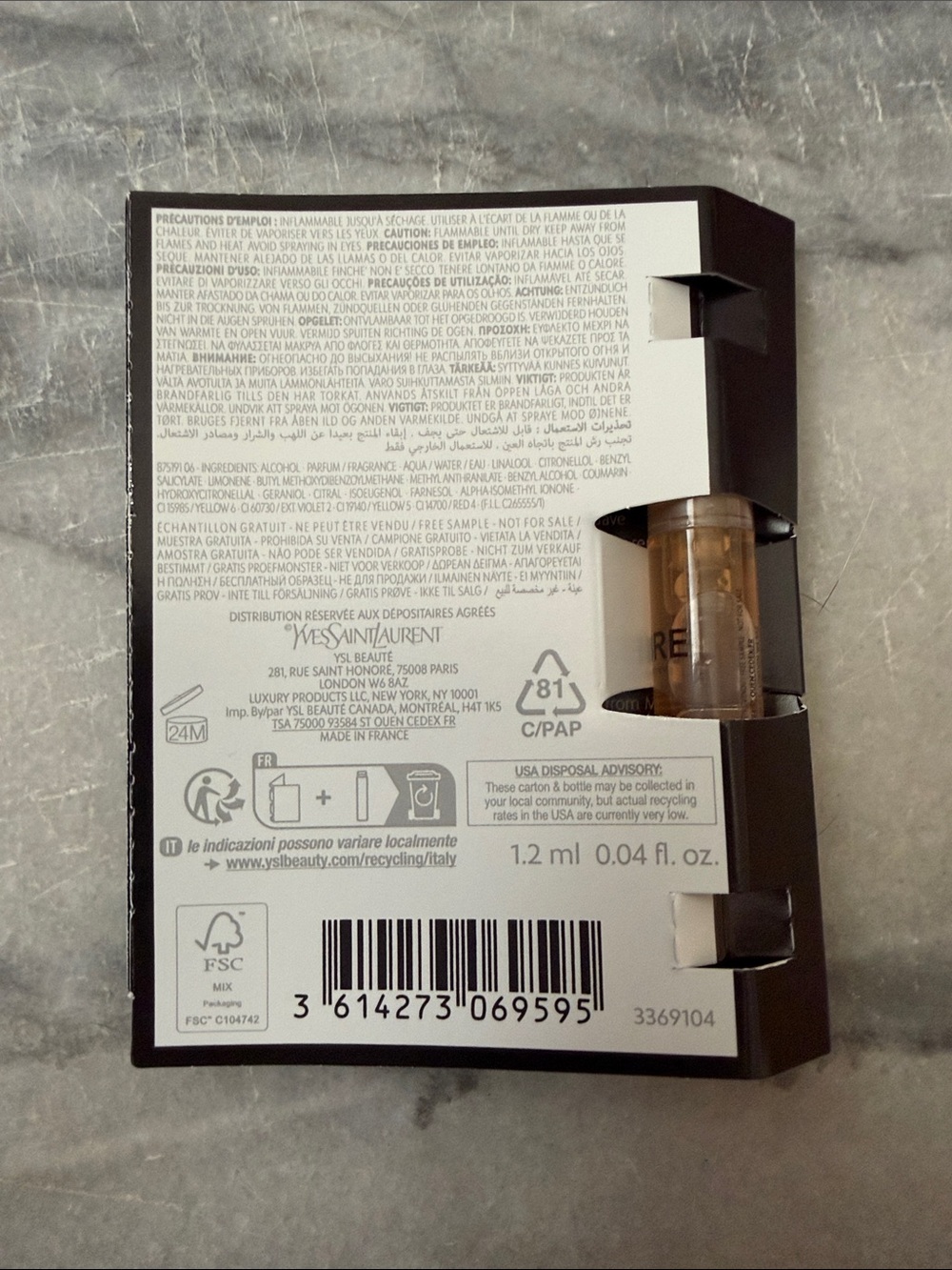 NEW YSL LIBRE Sample Perfume - Picture 2 of 2